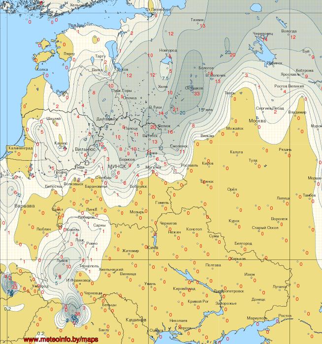 Карта снежного покрова на сегодня карта